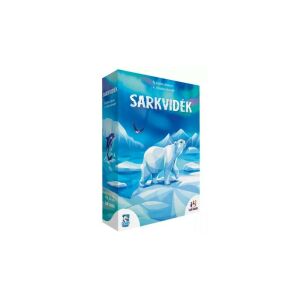 Sarkvidék társasjáték doboz, egy jegesmedve és egy havas táj látható rajta - Gémklub