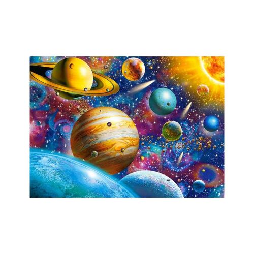 Puzzle Castorland 100 piese, Odiseea Sistemului Solar, planete, stele, spațiu