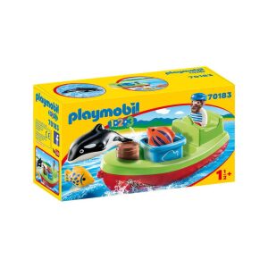 Playmobil 1.2.3 - Tengerész halászcsónakkal játékszett (70183) 128958005 - Playmobil 1-2-3