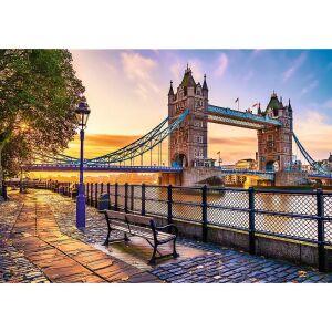 Puzzle finalizat Trefl Tower Bridge Londra 1000 piese - Puzzle 3D & Puzzle cu burete