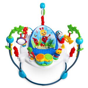BABY EINSTEIN Neighborhood Symphony 2 az 1-ben aktivitásközpont, felülnézet, minden funkciót bemutatva - Bébikomp