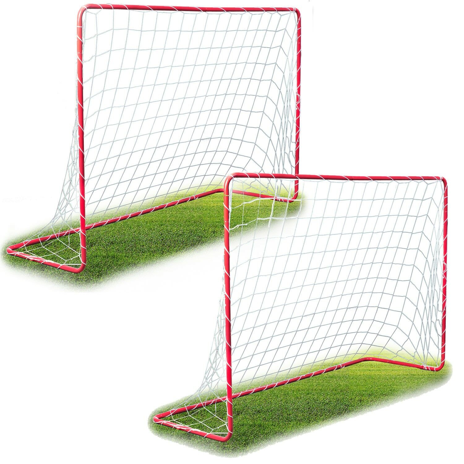 E-shop NeoSport 2ks veľká futbalová bránka 183x122x61cm - červená