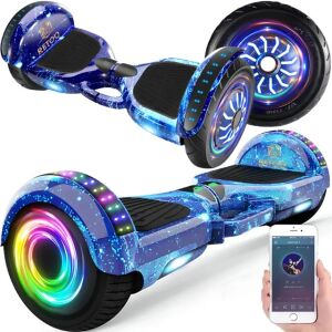 Retoo modrý elektrický hoverboard s LED svetlami a Bluetooth reproduktorom - Hoverboardy