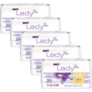 Seni Lady Slim Mini inkontinencia betét, 5 csomag 20 darabos - Seni