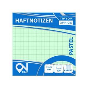 Spirit: Kockás pasztell zöld 100 lapos öntapadós jegyzettömb 75x75mm 128975940 - Jegyzettömb