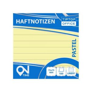 Spirit: Vonalas pasztell sárga 100 lapos öntapadós jegyzettömb 75x75mm 128975962 - Jegyzettömb