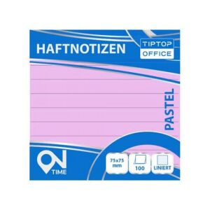 Spirit: Vonalas pasztell rózsaszín 100 lapos öntapadós jegyzettömb 75x75mm 128976086 - Jegyzettömb