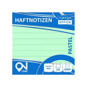 Spirit: Vonalas pasztell zöld 100 lapos öntapadós jegyzettömb 75x75mm 128976133 - Jegyzettömb