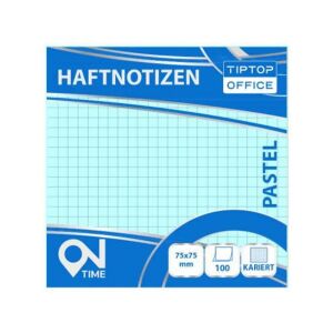 Spirit: Kockás pasztell kék 100 lapos öntapadós jegyzettömb 75x75mm 128976668 - Jegyzettömb