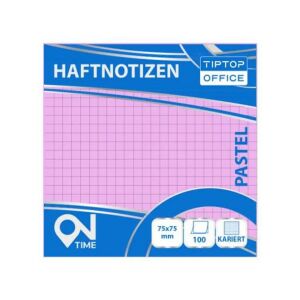 Spirit: Kockás pasztell rózsaszín 100 lapos öntapadós jegyzettömb 75x75mm 128976669 - Jegyzettömb