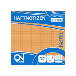 Spirit: Kockás pasztell narancssárga 100 lapos öntapadós jegyzettömb 75x75mm 128976672 - Jegyzettömb