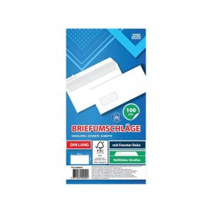 Spirit: Fehér bal ablakos boríték LA/4 11x23cm 100db-os csomag 128976878 - Boríték