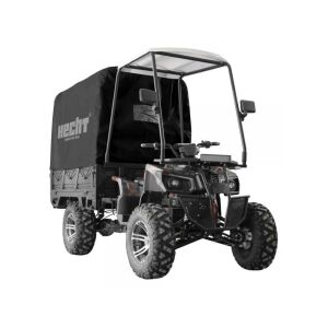 Hecht elektromos haszonjármű quad, fekete, raktérrel és ponyvával - Hecht