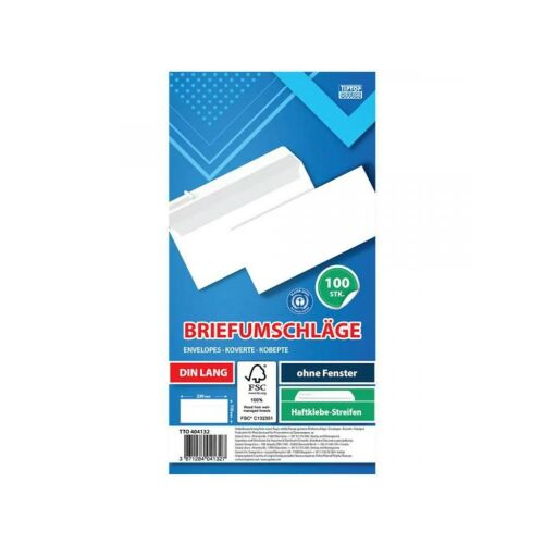 Spirit: Fehér boríték LA/4 11x23cm 100db-os csomag 128977035