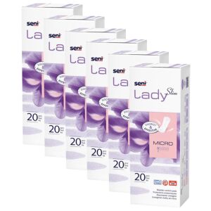 Seni Lady Slim Micro inkontinenčné vložky, 6 balení po 20 kusov - Seni