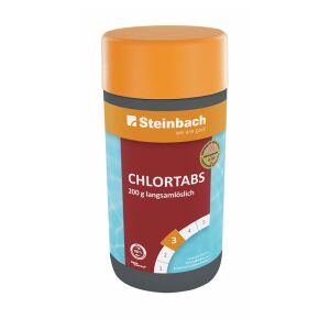 Steinbach Chlortabs 200g lassú oldódású klórtabletta úszómedencékhez - Klór tabletta