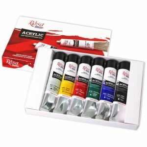 Akrilfesték készlet - Rósa Studio -24 x 10 ml tubusos művészfesték - kartondobozban 128982051 - Rósa