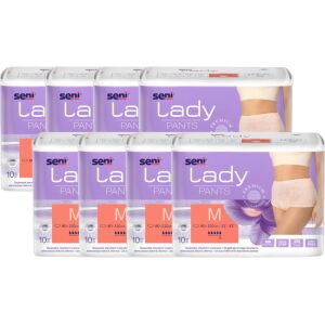 Seni Lady Pants M, inkontinenčná bielizeň pre ženy, 8 balení po 10 kusov - Seni
