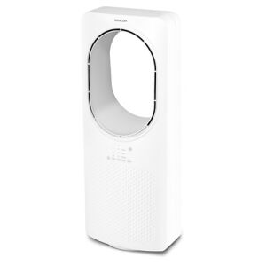 Sencor SFT 2404WH bladeless fan, white, angled view - Sencor