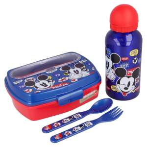 Mickey egér - uzsonnás doboz Set, 400ml vizes palack, evőeszközök 41617036 Gyerek étel-és italtárolók - Mickey egér