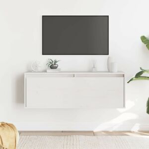 fehér tömör fenyőfa faliszekrény 100 x 30 x 35 cm 129004179 - Faliszekrény