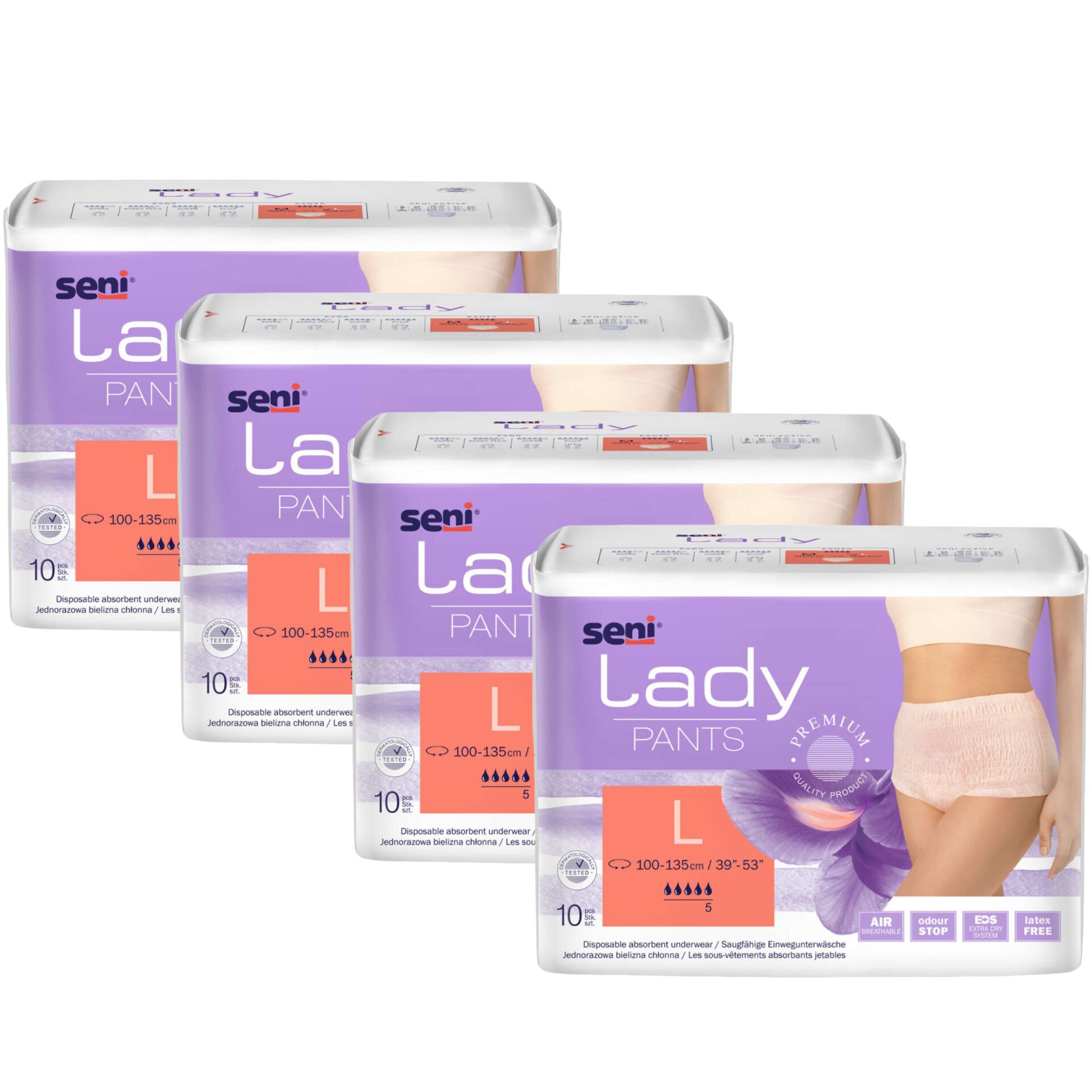 E-shop Seni Lady Pants Inkontinenčná spodná bielizeň L 4x10ks
