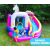 Kids playing on Pepita Unicorn inflatable water park with slide and water cannon