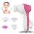 5 az 1-ben elektromos arctisztító kefe cserélhető fejekkel, rózsaszín és fehér