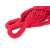 Close-up of the red ropes of a single person hammock