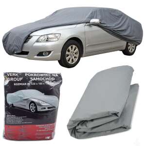 Car cover, waterproof, PEVA, size M, 430 cm x 160 cm x 120 cm, silver grey, Verk Group - Garden