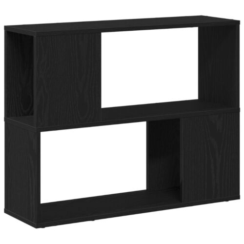 vidaXL Fekete TV állvány nyitott polcokkal, 80x24x63 cm - TV és médiatároló bútor