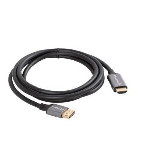 Lanberg CA-DPHD-20CU-0018-BK video átalakító kábel 1,8 M DisplayPort HDMI A-típus (Standard) Fekete, Ezüst 129086205 - DisplayPort átalakító