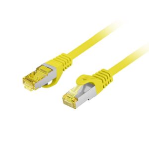 Lanberg PCF6A-10CU-0025-Y network cable Yellow 0,25 M Cat6a S/FTP (S-STP) 129086412 - Computers and Accessory