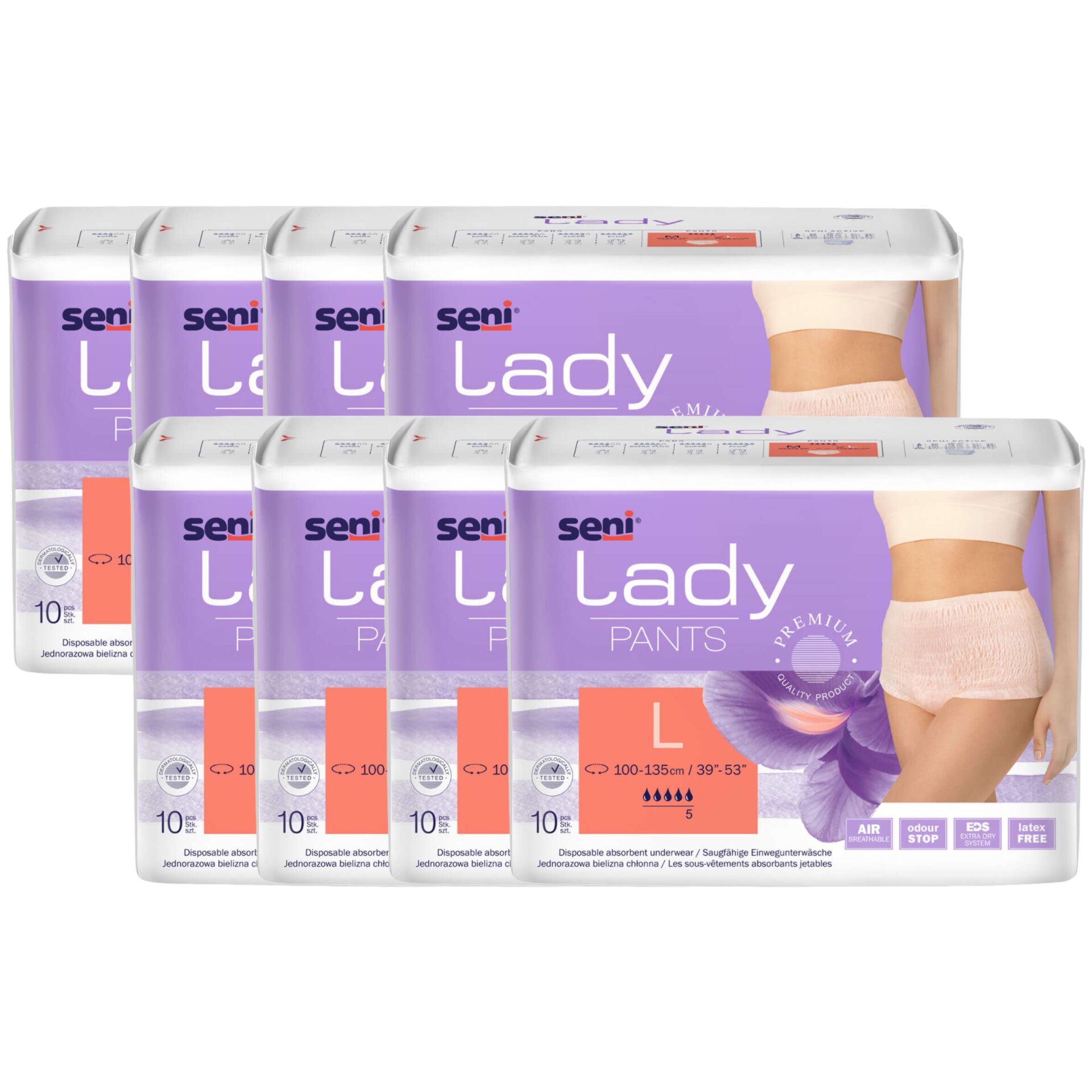 E-shop Seni Lady Pants Inkontinenčná spodná bielizeň L 8x10ks