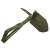 Folding shovel, pickaxe, saw, camping shovel, military shovel, survival shovel, green, 62 cm, unfolded