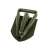 Folding shovel, pickaxe, saw, camping shovel, military shovel, survival shovel, green, 62 cm, folded