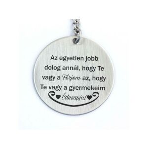 Te vagy a Férjem és Apa acél medálos kulcstartó 129088169 - Ajándék kulcstartó
