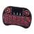 Wireless mini keyboard with touchpad and backlight, black, red backlight