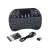 Wireless mini keyboard with touchpad and backlight, black, with battery, cable and receiver