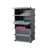 5-Tier Modular Shoe Rack Cabinet with Clothes Storage