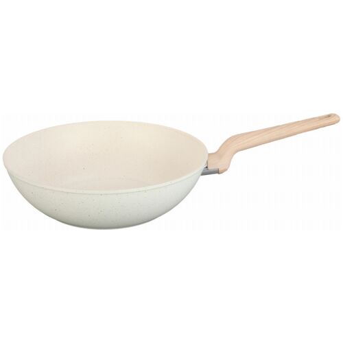Oliver Voltz Nice OV54420E30 Wok serpenyő, 30 cm, márványbevonat, indukciós, bézs