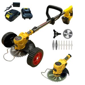 Kraftech GT-1534iPro kerekes fűkasza és szegélynyíró pengékkel és akkumulátorokkal - KrafTech