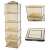 Beige hanging shelf organizer with 5 shelves, perfect for organizing clothes in your closet, folded view