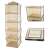 Beige 5-tier hanging organizer for closet storage, with 30x30x100cm dimensions