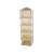 Beige 5-tier hanging organizer for closet storage, with 30x30x100cm dimensions