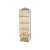Beige 5-tier hanging organizer for closet storage, with 30x30x100cm dimensions