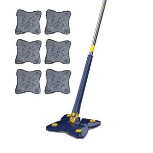 Set mopă multifuncțională cu 6 lavete din microfibră, ideal pentru curățarea podelelor, ferestrelor, mobilierului și altele - Felmosó