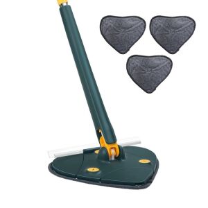 Mopă multifuncțională cu 3 lavete din microfibra, cap rotativ la 360° și mecanism de pliere la 180° - Felmosó