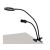 24 LED desk lamp with phone holder and clip base, black