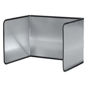 NEXTLY Összecsukható Tűzhely és Mosogató Fröccsenésgátló, 3 Rozsdamentes Acél Panel, Magas Hőmérsékletnek Ellenálló, Könnyen Tisztítható, 96x30 cm, Ezüst-Fekete - Főzőlap kiegészítő